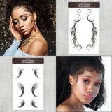 Hair Edges Tattoo Sticker Baby Hair Fake Hairline Temporary Tattoo Sticker Waterproof Lasting Curly Hair DIY Tool