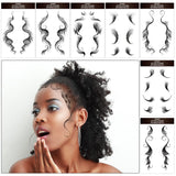 Hair Edges Tattoo Sticker Baby Hair Fake Hairline Temporary Tattoo Sticker Waterproof Lasting Curly Hair DIY Tool