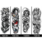 Waterproof Temporary Full Arm Totem Tattoo Sticker