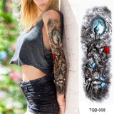 Waterproof Temporary Full Arm Totem Tattoo Sticker