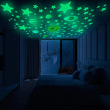 Glow in The Dark Wall Stickers Luminous Stars Round Dot Moon Galaxy Wall Stickers Home Decor