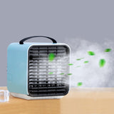 Mini Handheld Air Conditioner Negative Ion Air Cooler Fan Humidifier With LED Light