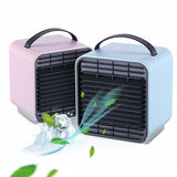 Mini Handheld Air Conditioner Negative Ion Air Cooler Fan Humidifier With LED Light