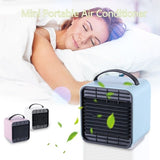 Mini Handheld Air Conditioner Negative Ion Air Cooler Fan Humidifier With LED Light