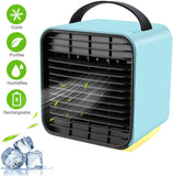 Mini Handheld Air Conditioner Negative Ion Air Cooler Fan Humidifier With LED Light