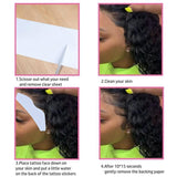 Hair Edges Tattoo Sticker Baby Hair Fake Hairline Temporary Tattoo Sticker Waterproof Lasting Curly Hair DIY Tool