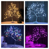 LED Night Light Mini Christmas Tree Copper Wire Garland Lamp
