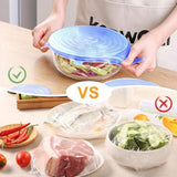 6 Pcs Food Silicone Cover Cap Universal Silicone Lids