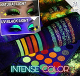 BlackLight Neon Glitter Eyeshadow Palette (24 Colors)