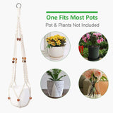 5-Pack Plant Hangers Handmade Cotton Rope Hanging Planters Set Flower Pots Holder Stand