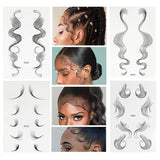 Hair Edges Tattoo Sticker Baby Hair Fake Hairline Temporary Tattoo Sticker Waterproof Lasting Curly Hair DIY Tool