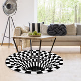 3D Vortex Illusion Rug Anti-Slip Round Carpet