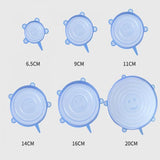 6 Pcs Food Silicone Cover Cap Universal Silicone Lids