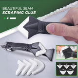 5 In1 Finishing Tool Set Glass Glue Angle Scraper Rubber Shovel