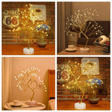 LED Night Light Mini Christmas Tree Copper Wire Garland Lamp