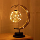 The Enchanted Lunar Lamp Handmade Hemp Rope LED Night Light