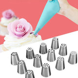 Cake Decor Russian Nozzles Stainless Steel Flower Cream Pastry Tips