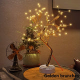 LED Night Light Mini Christmas Tree Copper Wire Garland Lamp