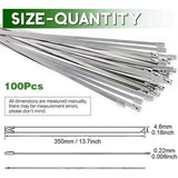 304 Stainless Steel Cable Metal Tie (100 PCS)