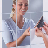4Pcs DIY Mirror Wall Sticker Self-adhesive Acrylic Soft Mirror Waterproof Sticker Mirror