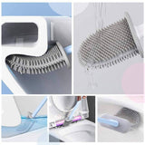 Silicone Flexible Toilet Brush with Holder