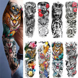 Waterproof Temporary Full Arm Totem Tattoo Sticker